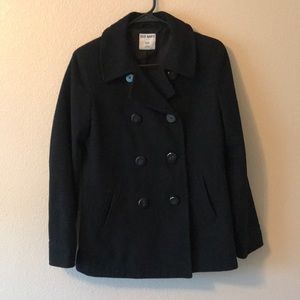 BLACK SHORT PEACOAT